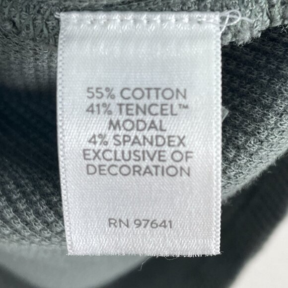 J Jill Womens XL Petite Embroidered Waffle Knit Raglan Top in Coriander Green - Picture 5 of 10